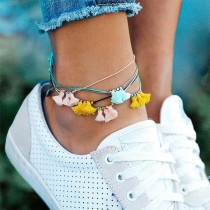 Fashion Colorful Tassel Pendant Anklet