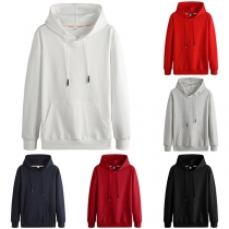Casual Style Long Sleeve Solid Color Man's Hoodie 