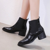 Fashion Thick Heel Round Toe Martin Boots Booties