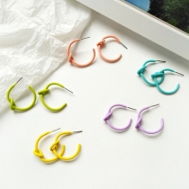 Creative Style Knotted C-shaped Stud Earrings