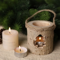 Creative Style Hollow Out Wooded Candlestick