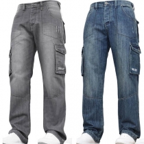 Fashion Middle-waist Side-pocket Man's Jeans