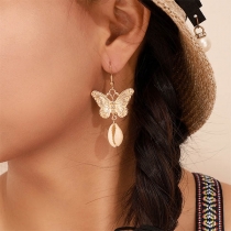 Fashion Shell Pendant Butterfly Shaped Earrings