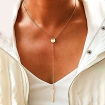 Simple Style Tassel Pendant Necklace 