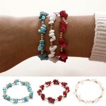 Fashion Colorful Stone Beaded Anklet 