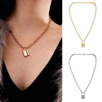 Chic Style Lock Pendant Alloy Necklace