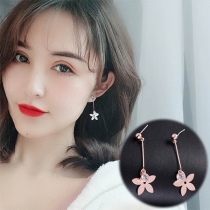 Sweet Style Flower Pendant Earrings
