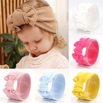 Sweet Style Solid Color Bow-knot Head Band for Kids   2 piece/Set