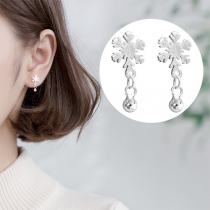 Fresh Style Snowflake Shaped Stud Earrings