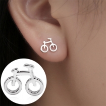 Creative Style Bicycle Shaped Stud Earrings