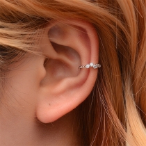 Fashion Rhinestone Inlaid U-shaped Ear-clip Stud Earring