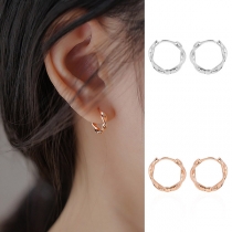 Chic Style Twisted Circle Shaped Stud Earrings