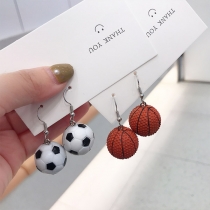 Creative Style Football Shaped Stud Earrings