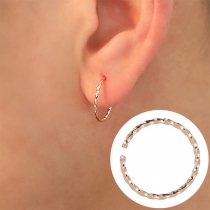 Simple Style Round Circle Shaped Stud Earrings