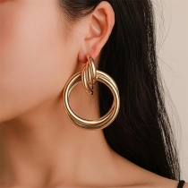 Chic Style Twisted Round Circle Shaped Earrings
