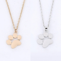 Cute Dog's Paw Pendant Necklace