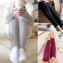 Fashion Solid Color Over-the-knee Knit Socks Leg Warmer