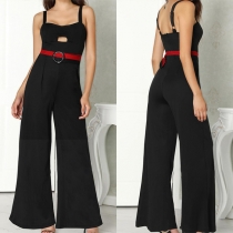 Sexy Backless High Waist Sling Jumpsuit