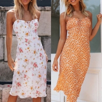 Sexy Backless Printed Sling Dress