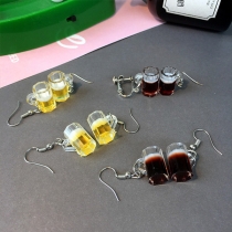 Creative Style Beer Glass Shaped Earrings