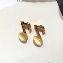 Chic Style Musical Note  Shaped Stud Earrings