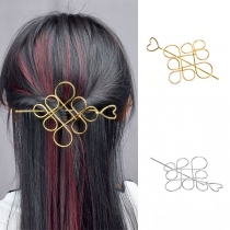 Retro Style Hollow Out Chinese Knot Shaped Hairpin Set