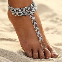 Bohemian Style Silver-tone Alloy Anklet