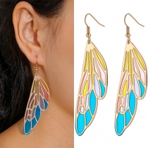 Fashion Colorful Wing Shaped Earrings