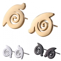 Cute Style Snail Shaped Stud Earrings