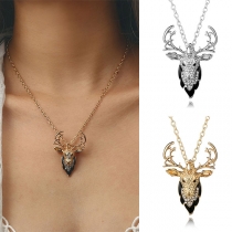 Cute Style Elk Pendant Alloy Necklace