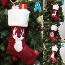 Cute Elk Pattern Christmas Sock Pendant