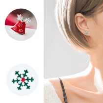 Fashion Snowflake/Bell Shaped Stud Earrings