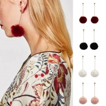 Chic Style Hairball Pendant Tassel Earrings