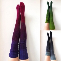 Fashion Color Gradient Over-the-knee Socks