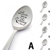 Hot Sale Letters Engraved Stainless Steel Spoon