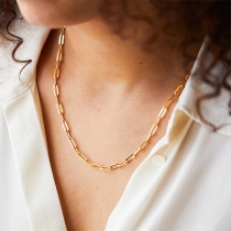 Simple Style Chain Shaped Alloy Necklace