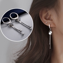 Fashion Silver-tone Tassel Pendant Earrings