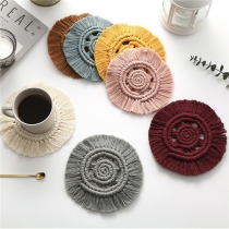 Bohemian Style Hand-woven Tassel Insulation Mat