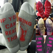 Chic Style Letters Printed Socks