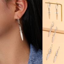 Chic Style Dagger Shaped Earrings