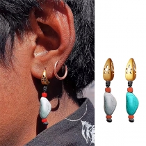 Bohemia Style Imitation Gem Inlaid Earrings