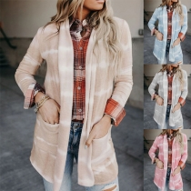 Fashion Tie-dye Printed Long Sleeve Thin Cardigan