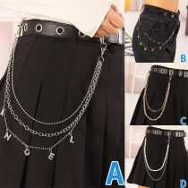 Punk Style Double-layer Trousers Chain
