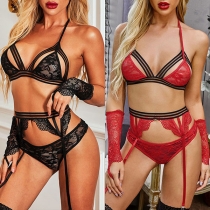 Sexy Hollow Out Lace Lingerie Set