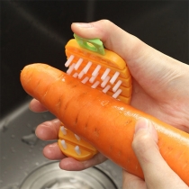 Flexible Carrot Shaped Multifunctional Vegetable Fruit Brush Scrubber