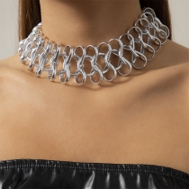 Hip-hop Style Hollow Out Choker Necklace