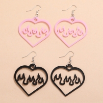 Fresh Style Hollow Out Heart Shaped Stud Earrings