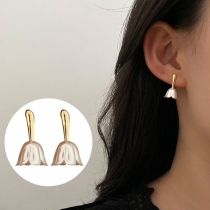 Fresh Style Tulip Shaped Stud Earrings