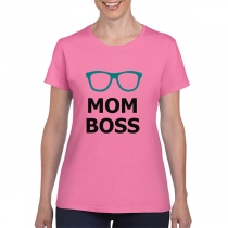 MOM BOSS Casual Printed Pink Shirt for Mother
