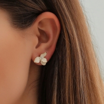 Sweet Style Flower Shaped Stud Earrings